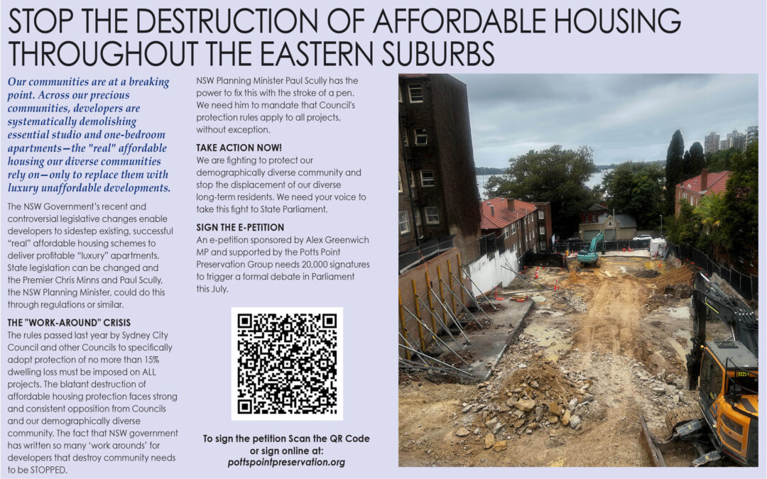 Stop the destruction of affordable housing